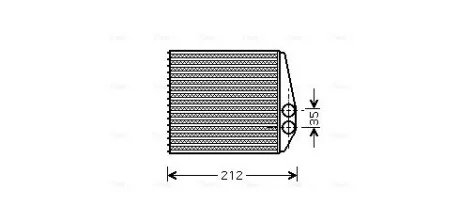 Радіатор пічки OPEL AVA COOLING OLA6354