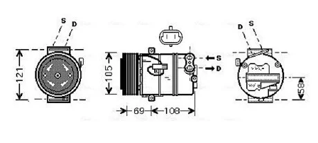 Компресор AVA COOLING OLAK438