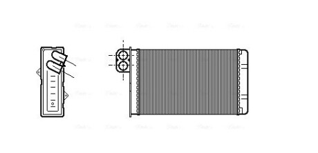 Радиатор печки +/-A +/-AC [OE. 6448.J6] AVA COOLING PE 6233