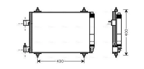 Конденсер кондіционера (AVA) AVA COOLING PEA5286D