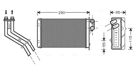 Радиатор отопителя (пр-во AVA) AVA COOLING RT6227