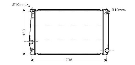 Радиатор охолодженя двигателя RAV4 20i MT/AT 05- AVA COOLING TO2419 (фото 1)