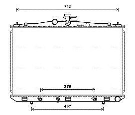Радіатор, Система охолодження двигуна AVA COOLING TO2675