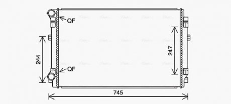 Радіатор, Система охолодження двигуна AVA COOLING VN2404