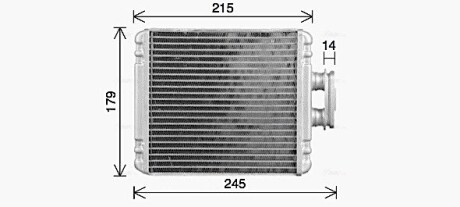 Теплообмінник, Система опалення салону AVA COOLING VN6434