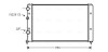 Радиатор охлаждения двигателя PASSAT4 NT-D MT +AC 93-97 VWA2122 AVA COOLING VNA2122 (фото 1)