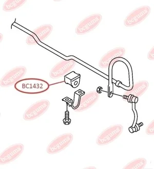 Ø 17mm Втулка стабилизатора перед. Sprinter / Crafter 06- BC GUMA BC1432