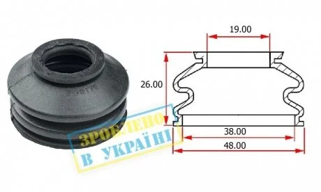 Пильовиик кульовий опори FORD BELGUM PARTS BG0170