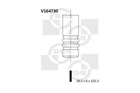 Клапан впускной Mercedes C-Class (CL203) / (S211) 02- BGA V164730 (фото 1)