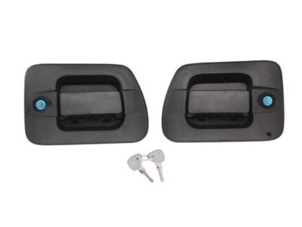 Ручка дверей передн Лів/Прав (з ключем, зовнішн, комплект ручок, із замком, чорний) IVECO DAILY II, DAILY III, DAILY IV, DAILY V 01.89-02.14 BLIC 601030004407P