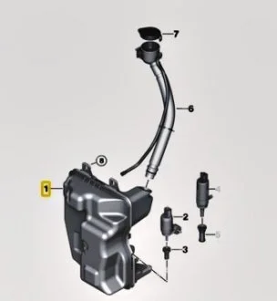 Бачок омивача X1 F48, X2 F39, 2 F46 BMW 61667403904