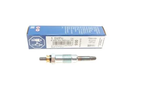 Свічка розжарювання GLP005 PSA PARTNER, BERLINGO 1.9 96-02 (вир-во) BOSCH 0250201042
