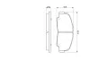 Тормозные колодки дисковые DAIHATSU Rocky / Rugger передняя сторона 2.2-2.8 93 -02 BOSCH 0986424297 (фото 5)