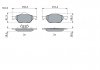 Тормозные колодки дисковые FORD / MAZDA Fiesta / Fusion / 121 передняя сторона 1.25-1.6 - 02 BOSCH 0986424558 (фото 5)