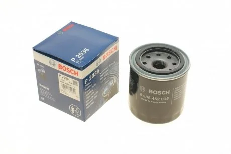 Масляный фильтр 2036 OPEL / HONDA Astra, Kadett, Accord, Civic -01 BOSCH 0986452036