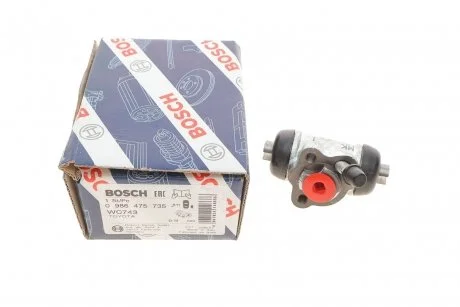 Гальмівний циліндр задн Прав TOYOTA CARINA E VI, COROLLA 1.3-2.0D 04.92-06.02 BOSCH 0 986 475 735