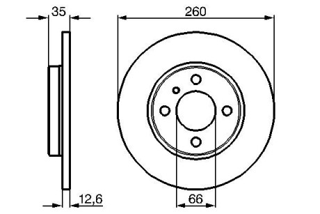 Гальмівний диск BMW E30 \'\'F BOSCH 0986478029