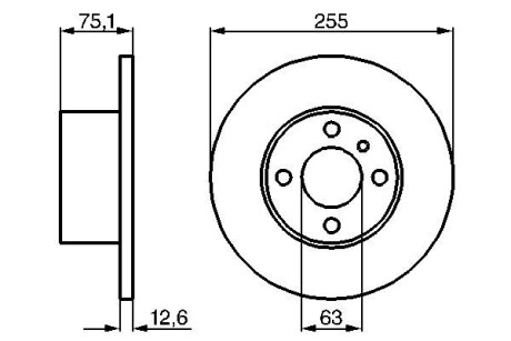 Тормозной диск BOSCH 0986478032 (фото 1)