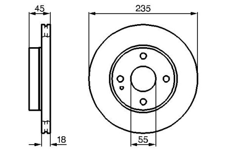 Гальмівний диск MAZDA 121/121/Metro/323/MX-5 \'\'F BOSCH 0986478241