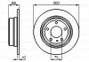 Гальмівний диск BMW E32 730 \'\'R BOSCH 0986478323 (фото 1)