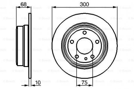 Тормозной диск BMW E32 730 задняя сторона BOSCH 0986478323 (фото 1)