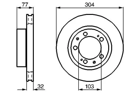 Тормозной диск AUDI / PORSCHE 80/928/944 передняя правая сторона BOSCH 0986478409