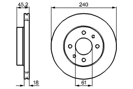 Тормозной диск BOSCH 0 986 478 533 (фото 1)