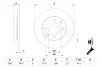 Гальмівний диск PEUGEOT CITROEN 307, C2, C3 BOSCH 0986478608 (фото 5)