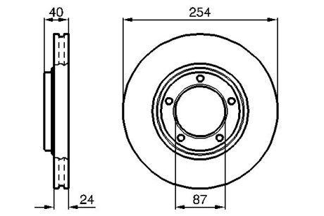 Тормозной диск HYUNDAI H-1 передняя сторона BOSCH 0986478663
