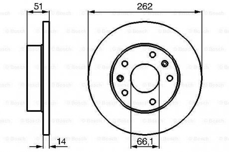 Тормозной диск LAND ROVER Freelander передняя сторона 1,8-2,5 97 -06 BOSCH 0986478991 (фото 1)