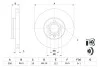 Тормозной диск FORD / SEAT / VW Galaxy / Alhambra / Sharan передняя сторона 95 - - кратн. 1 шт BOSCH 0986479037 (фото 5)