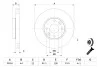 Тормозной диск NISSAN RENAULT Micra K12E, Note E11, Clio, Logan, Megane II передняя сторона BOSCH 0986479103 (фото 5)