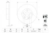 ГАЛЬМІВНИЙ ДИСК Mercedes A(W169) "F "04-12 BOSCH 0986479185 (фото 5)
