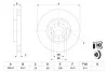 Гальмівний диск VOLVO S60, S80 I, V70 II, XC70 I F BOSCH 0986479210 (фото 5)