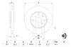 Гальмівний диск CITROEN/PEUGEOT/TOYOTA C1/107/Aygo F "05>> BOSCH 0986479239 (фото 5)