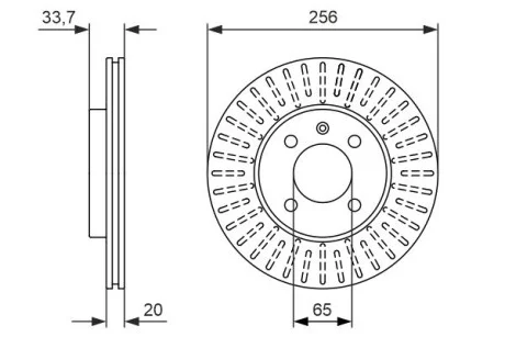 Тормозной диск VW / Golf / Caddy / Passat / Polo 95-04 BOSCH 0986479853 (фото 1)