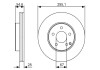 Тормозной диск MB W211 передняя сторона 02 - PR2 BOSCH 0986479R99 (фото 1)