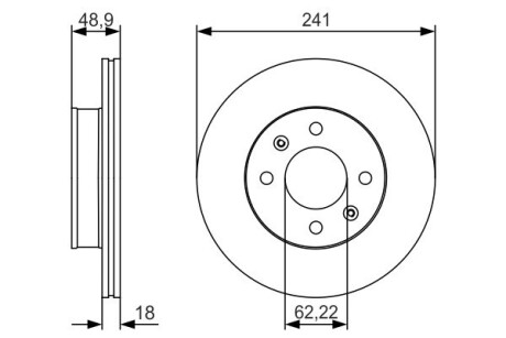 Тормозной диск BOSCH 0 986 479 S04 (фото 1)