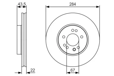 Фото 1 - тормозной диск MB W201 / W124 \'\' F PR2 BOSCH 0986479S15 Тормозной диск MB W201 / W124 \'\' F PR2 BOSCH 0986479S15 (фото 1)