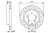 Тормозной диск MITSUBISHI Lancer EVO IX / VIII 2,0 4G63 задняя сторона 04 - BOSCH 0986479T33 (фото 1)