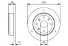 Тормозной диск CHEVROLET Epica задняя сторона 2,0-2,5 06 -11 PR2 - снят с пр-ва BOSCH 0986479T83 (фото 1)