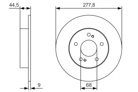 Тормозной диск NISSAN Cefiro / Maxima QX \'\' R \'2,0-3,0\' \'94 >> BOSCH 0986479T86