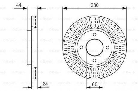 Тормозной диск BOSCH 0 986 479 U62 (фото 1)