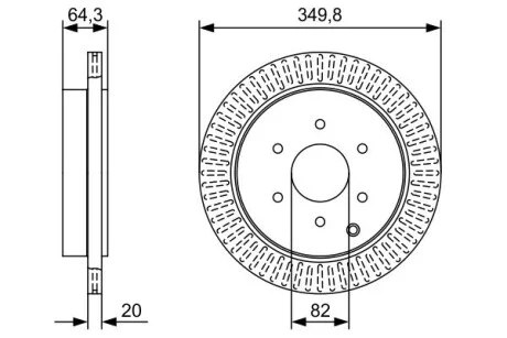 Тормозной диск NISSAN/INFINITI Patrol/QX56/QX80 \'\'R\'\'5,6\'\'10>> BOSCH 0986479W46
