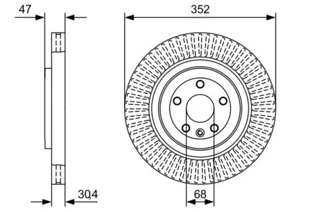 Тормозной диск FORD Explorer (USA) ''F'''11>> - кратн. 1 шт BOSCH 0986479W53