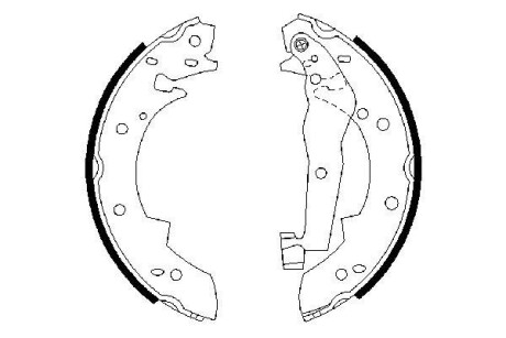 Тормозные колодки барабанные BMW - DE LA CHAPELLE 316 / 316i / 316i Cabrio / 318i / 318i Cabrio / 320i BOSCH 0986487013 (фото 1)