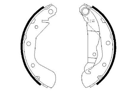 Тормозные колодки барабанные BOSCH 0986487613