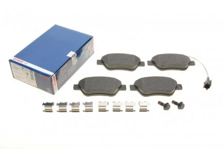 Тормозные колодки дисковые FIAT / CITROEN / PEUGEOT 500 / Nemo / Bipper передняя сторона 07 - BOSCH 0986494113