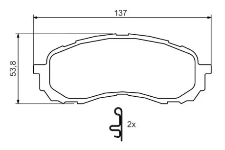 Тормозные колодки дисковые SUBARU Impreza 1,5-1,6 00-07 BOSCH 0986494373