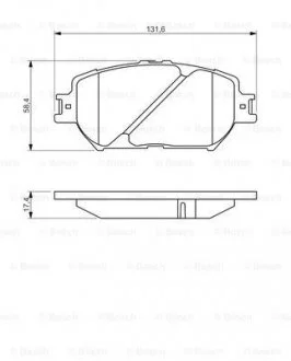 Тормозные колодки LEXUS GS300 передняя сторона 05-11 BOSCH 0986494418
